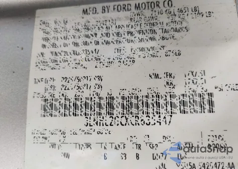 2012 Lincoln Mkz z USA, uszkodzony, nr VIN 3LNHL2GCXCR835447